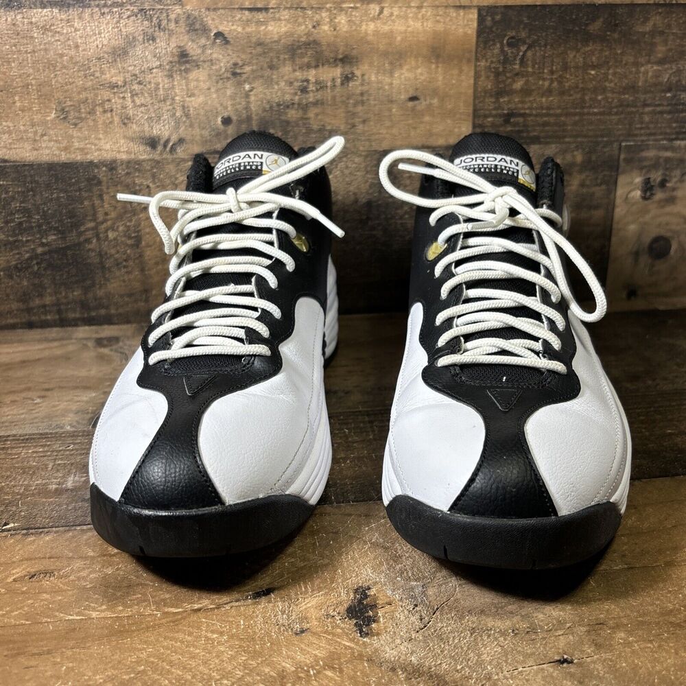 Nike Jordan Jumpman Team 1 White Black Gold CZ9171-101 Basketball Shoes Sz 11 - Picture 3 of 9